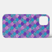 Farbenfrohe glitzernde Mermaid-Skalen Case-Mate iPhone Hülle (Rückseite (Horizontal))