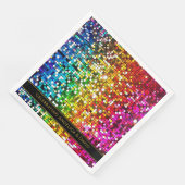 Farbenfrohe glitzernde Pailletten-Papier-Serviette Serviette (Ecke)
