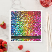 Farbenfrohe glitzernde Pailletten-Papier-Serviette Serviette (Beispiel)