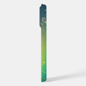 Farbenfrohe glitzernde Partikel iPhone Hülle (Linke Seite)