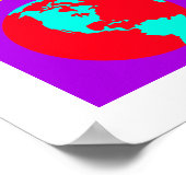 Farbenfrohe Globes I Poster (Ecke)