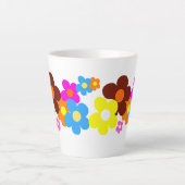 Farbenfrohe glückliche Blume Milchtasse (Vorderseite)