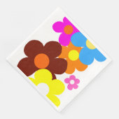 Farbenfrohe glückliche Blume Serviette (Ecke)