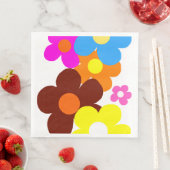 Farbenfrohe glückliche Blume Serviette (Beispiel)