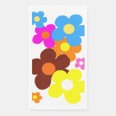 Farbenfrohe glückliche Blume Serviette (Vorderseite)