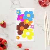 Farbenfrohe glückliche Blume Serviette (Beispiel)