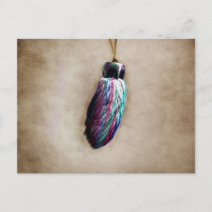 Farbenfrohe glückliche Kaninchen Postkarte