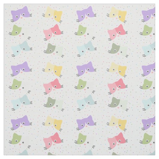 Farbenfrohe glückliche KIttens Muster Stoff (Muster)