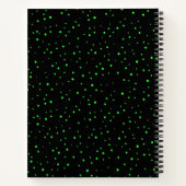 Farbenfrohe glückliche Lizard Holding Leaf Grüne P Notizblock (Rückseite)