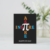 Farbenfrohe glückliche PI DAY Aspire Inspirier Postkarte (Stehend Vorderseite)