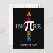 Farbenfrohe glückliche PI DAY Aspire Inspirier Postkarte (Vorne/Hinten)