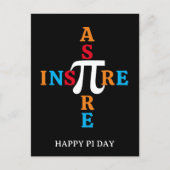 Farbenfrohe glückliche PI DAY Aspire Inspirier Postkarte (Vorderseite)