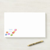 Farbenfrohe glückliche Vögel - Niedliche Sonnenspu Post-it Klebezettel (Auf Schreibtisch)