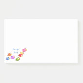 Farbenfrohe glückliche Vögel - Niedliche Sonnenspu Post-it Klebezettel (Vorderseite)