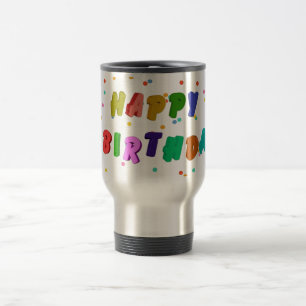 Farbenfrohe Glückwünsche zum Geburtstag Party Reisebecher