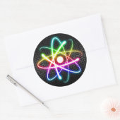 Farbenfrohe Glühen Atom - moderne Aufkleber (Umschlag)