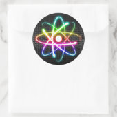 Farbenfrohe Glühen Atom - moderne Aufkleber (Tasche)