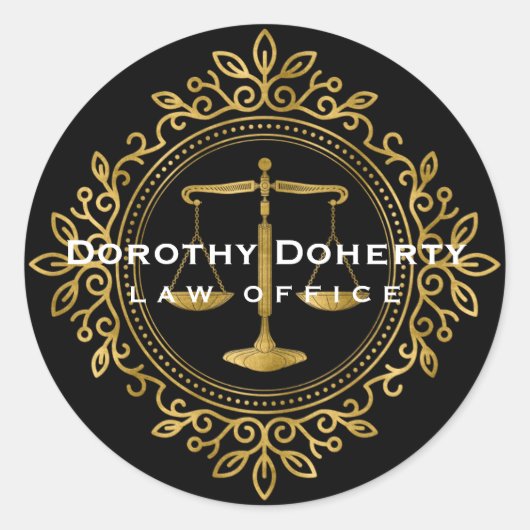 Farbenfrohe glühende Skala der Gerechtigkeit | Rec Runder Aufkleber (Vorderseite)