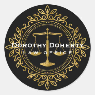 Farbenfrohe glühende Skala der Gerechtigkeit   Rec Runder Aufkleber