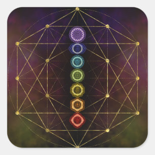 Farbenfrohe Glühwürmchen Quadratischer Aufkleber