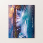 Farbenfrohe Godafoss Island Wasserfall Puzzle (Vertikal)