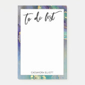 Farbenfrohe goldmarmorierte Abstrakte Kunst zu erl Post-it Klebezettel (Vorderseite)