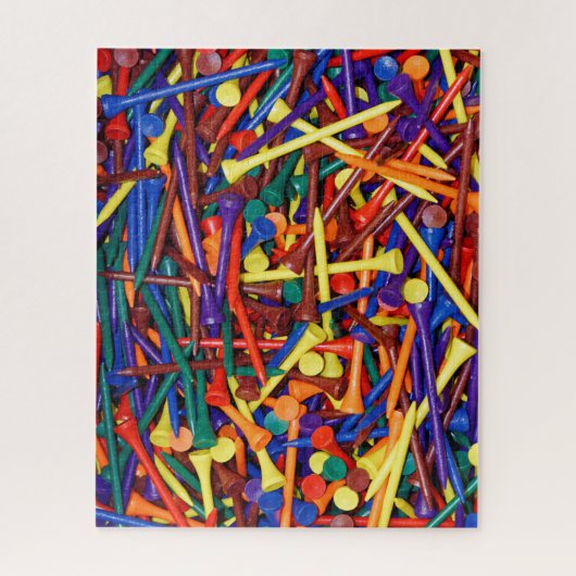 Farbenfrohe Golf T-Shirt Jumble Puzzle (Vertikal)