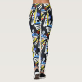 Farbenfrohe Golf-T-Shirts Leggings (Rückseite)