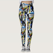 Farbenfrohe Golf-T-Shirts Leggings (Vorderseite)