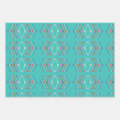 Farbenfrohe Golfklubs Geschenkpapier Set (Vorderseite)