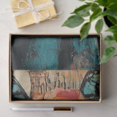 Farbenfrohe Gotik Paris Gargoyle Dekoupage Seidenpapier (Geschenk)