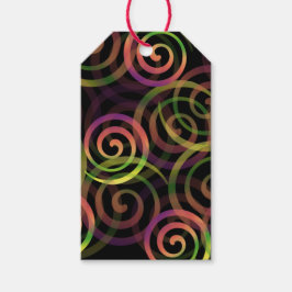 Farbenfrohe gotische Regenbogenweihnachtsmuster Geschenkanhänger