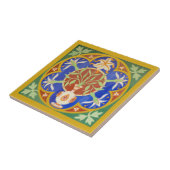 Farbenfrohe gotische Revival TIle Lilies Fleur des Fliese (Seite)