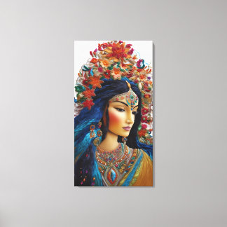 Farbenfrohe göttliche Feminie Kunst Leinwanddruck