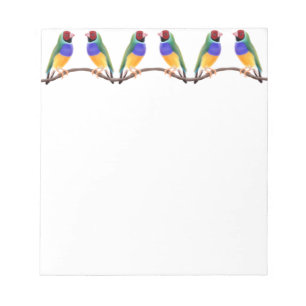 Farbenfrohe Gouldian Finish Notepad Notizblock