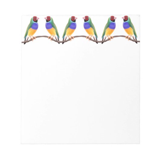 Farbenfrohe Gouldian Finish Notepad Notizblock (Vorderseite)