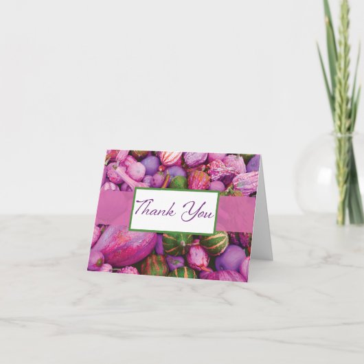 Farbenfrohe Gourmetkunst Vielen Dank Dankeskarte (Vorderseite)