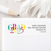 Farbenfrohe GRAD 2024 Abschluss Rücksendeadresse E (Insitu)