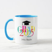 Farbenfrohe GRAD 2024 Custom Abschluss Tasse (Links)