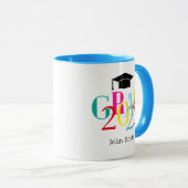 Farbenfrohe GRAD 2024 Custom Abschluss Tasse (VorderseiteRechts)