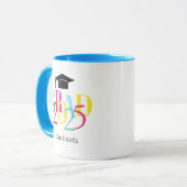 Farbenfrohe GRAD 2024 Custom Abschluss Tasse (Vorderseite Links)