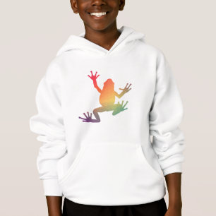 Farbenfrohe Gradient Frosch Lover Geschenke Hoodie