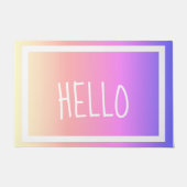 Farbenfrohe Gradient Hallo Fußmatte (Vorderseite)