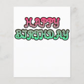 Farbenfrohe Gradient Happy Geburtstagtypografie Flyer (Hinten)