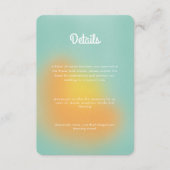 Farbenfrohe Gradient Mint Orange Hochzeit Begleitkarte (Vorderseite)