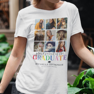 Farbenfrohe Graduate Tribute Foto Collage T - Shir T-Shirt