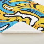 Farbenfrohe Graffiti-Abstrakter schwarzer Hintergr Sherpadecke (3/4)