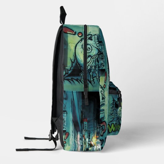 Farbenfrohe Graffiti Art Bedruckter Rucksack (Links)