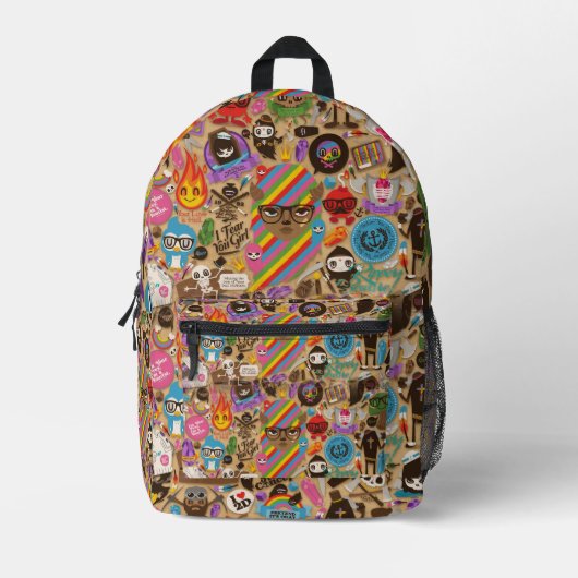 Farbenfrohe Graffiti Art Bedruckter Rucksack (Vorderseite)