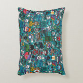 Farbenfrohe Graffiti Art Dekokissen (Vorderseite(Vertikal))